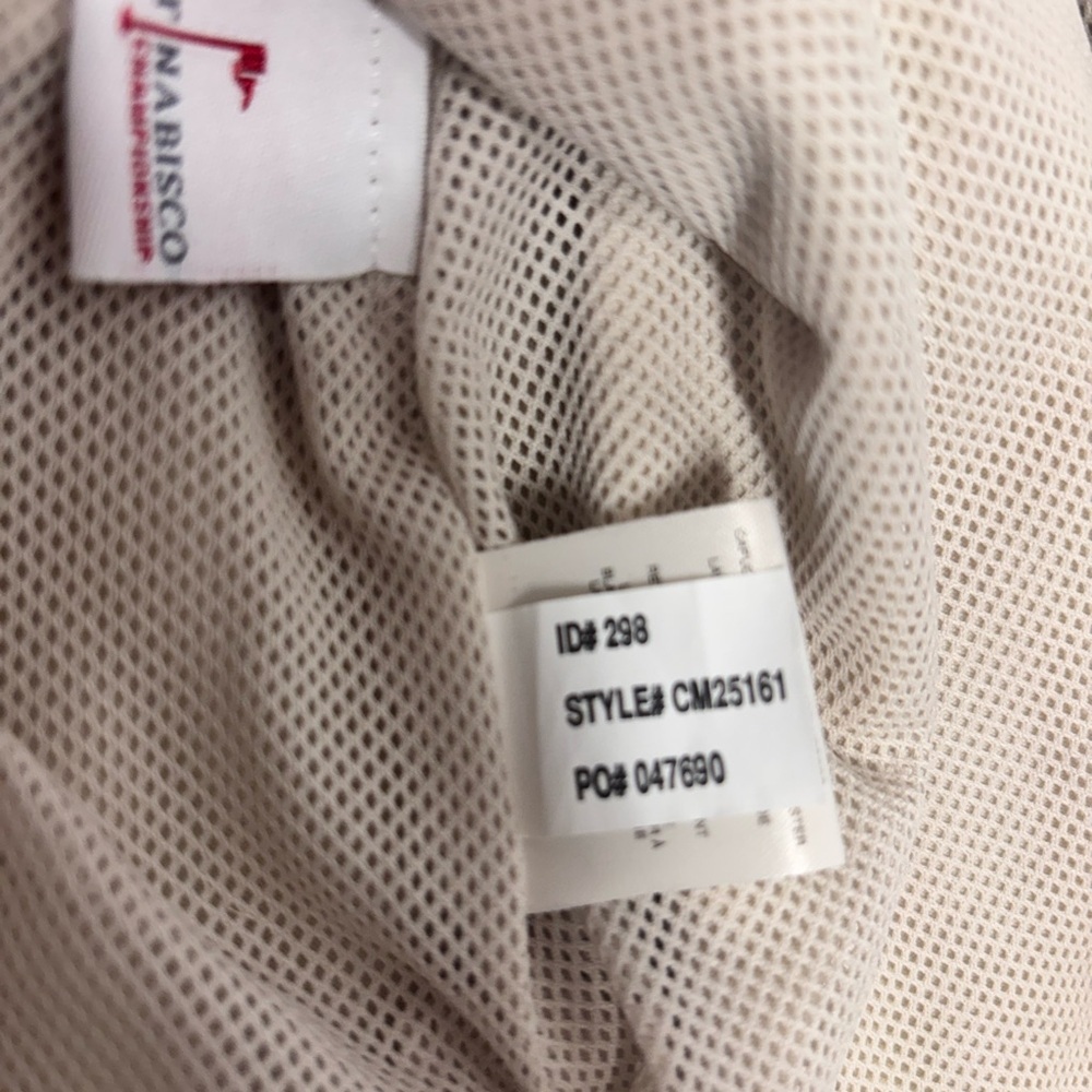 Vintage Callaway Men's Light Beige Golf High Collar Windbreaker hidden hood - Picture 10 of 10